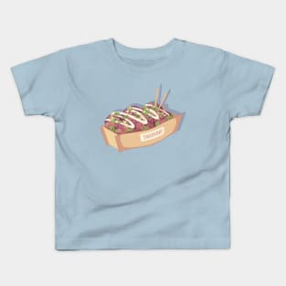 The delecious Japanese takoyaki food Kids T-Shirt